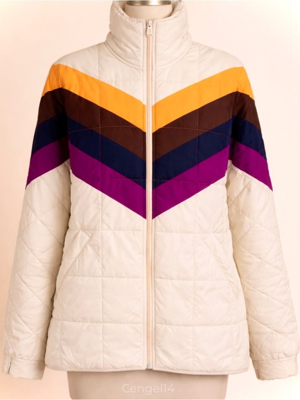 Free People Movement x Hatch Pippa Puffer Jacket Chevron NWT M